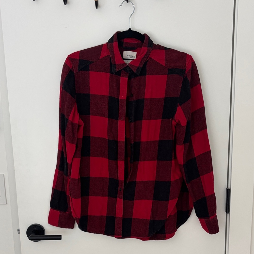 Wilfred Red and Black Plaid Shirt